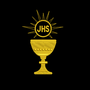 Matriz de Bordado Cálice Eucarístico JHS Tatami Relevo